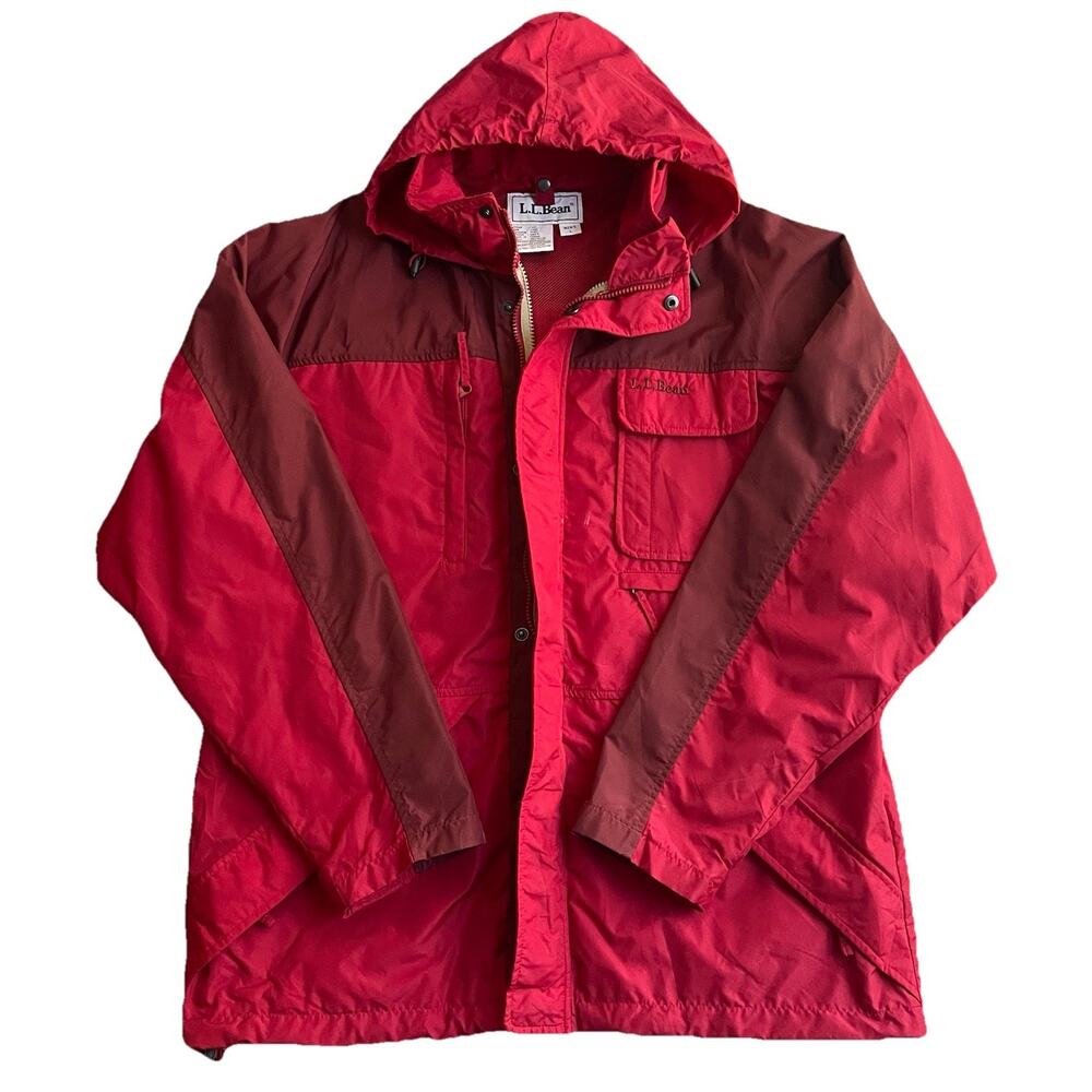 L.L. Bean 3-in-1 Ski Snowboard Coat Red Outdoor Outerwear‎ Large *